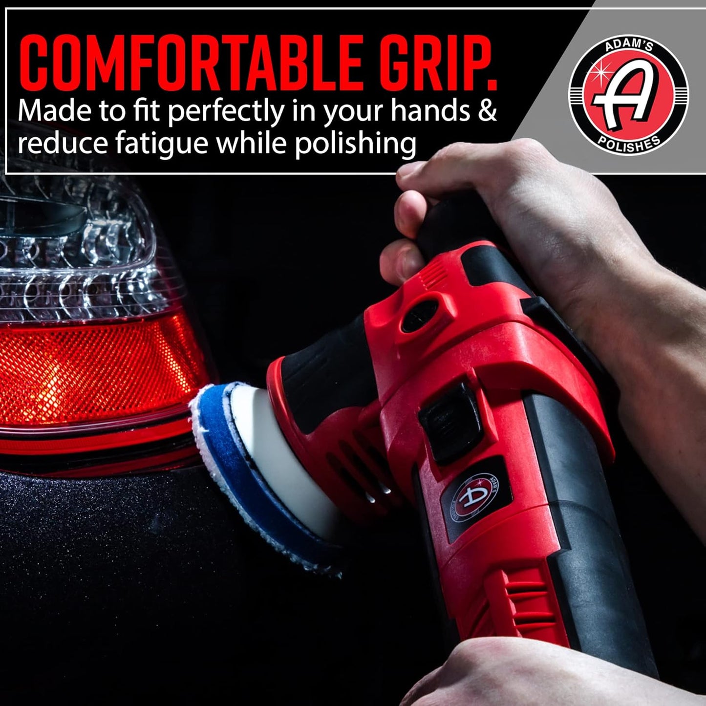 Adam's Polishes SK Pro 12mm Car Polisher Kit (10 Item) - Professional Dual Action Polisher for Car Detailing - Paint Correction, Waxer Buffer DA Polisher - Variable Speed Car Polisher System