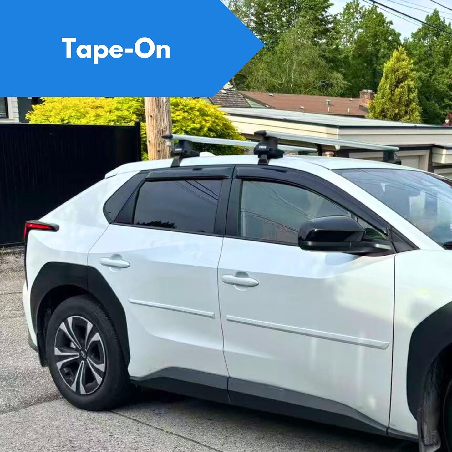 KPY Window Visors Compatible with Honda Element 2003-2011, 4PC Rain Guard Side Vent Deflectors Tape-On Style, 2003 2004 2005 2006 2007 2008 2009 2010 2011
