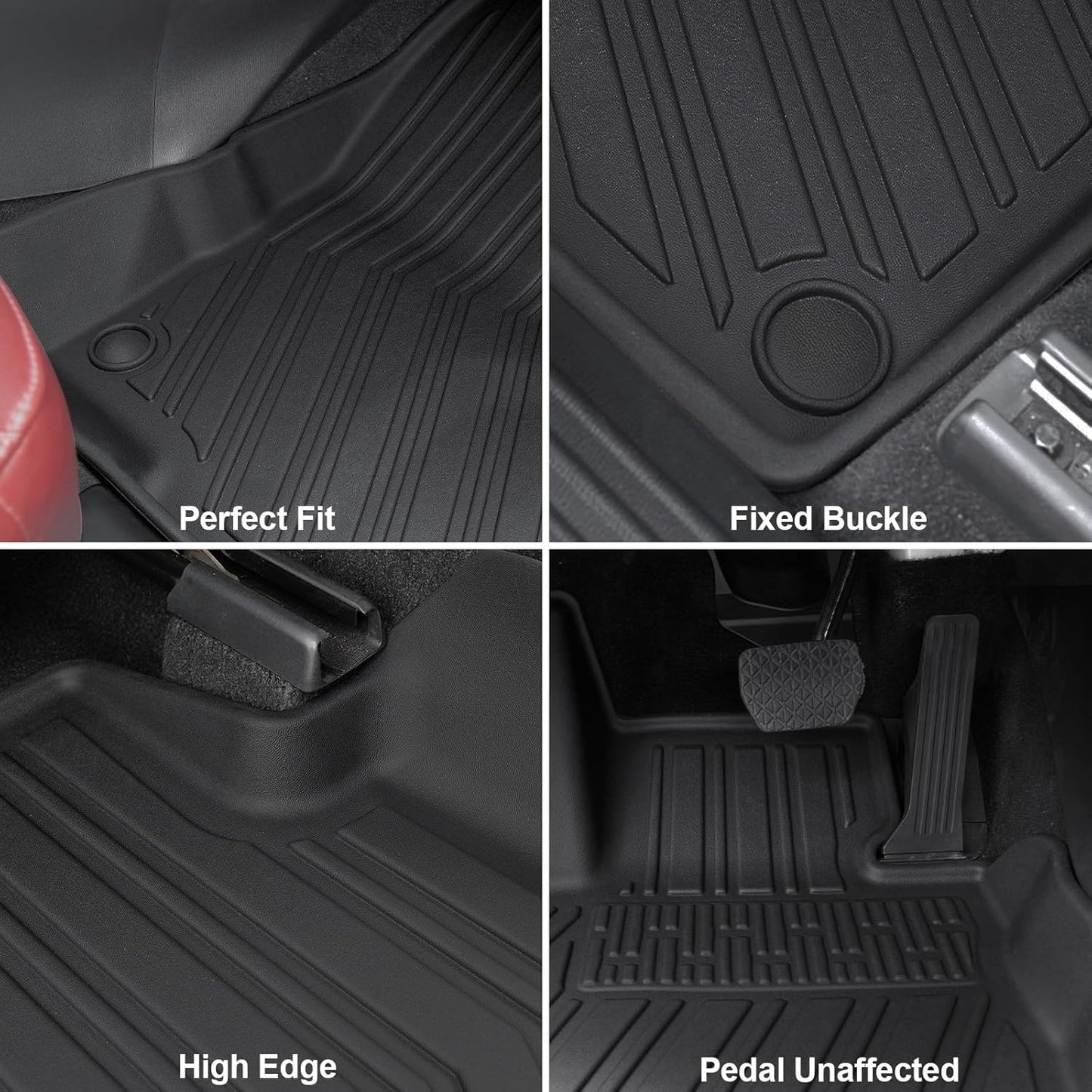 Floor Mats Set for Mazda CX-5 2017-2024 2025 Accessories, Full Coverage All Weather Floor Mats Cargo Mat with Backrest Protectors & Door Sill Guards