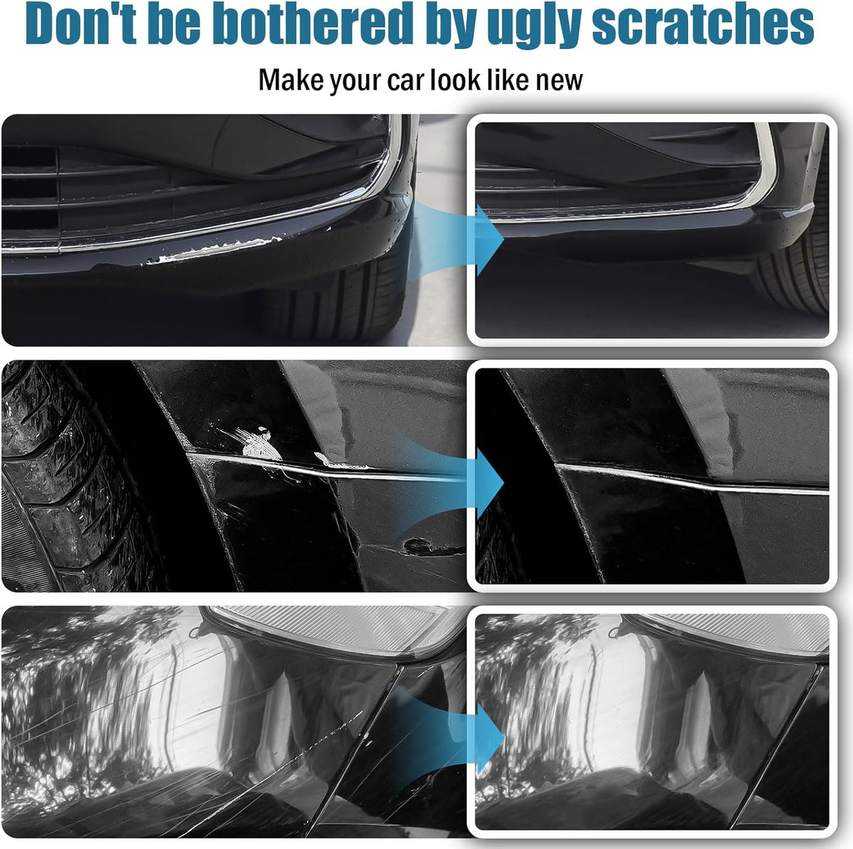 Black Touch Up Paint for Cars, Car Paint Scratch Repair Pen, Color Accurate Automotive Paint Quick and Easy Fix Vehicles Chip Rim Scuff Repair