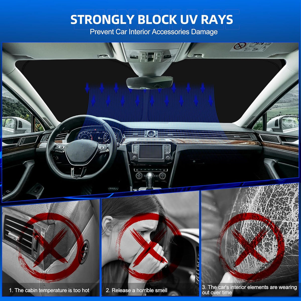 Windshield Sun Shade for Ch-evro-let Colorado 2023-2025 2026 Foldable Sunshade Custom Fit Front Window Car Interior Accessories Protector Blocks UV Rays