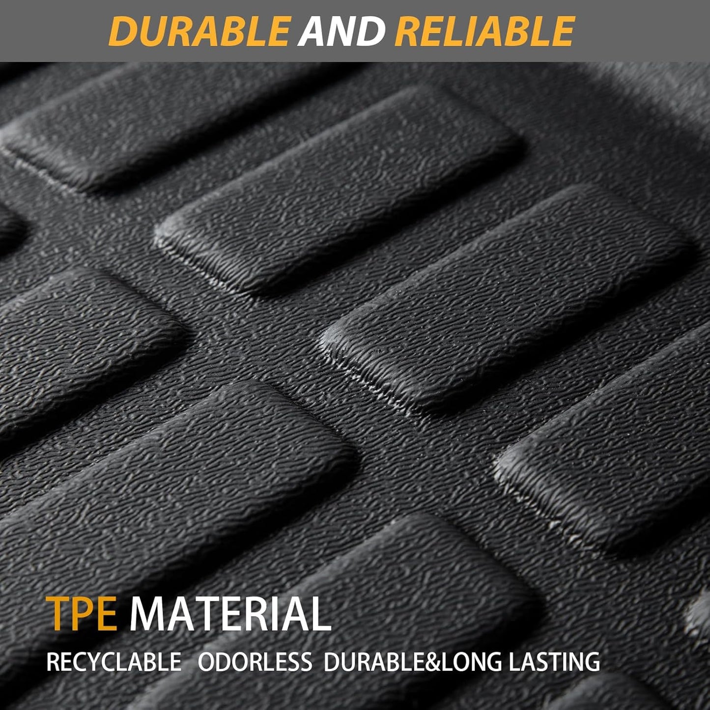 AIPOIL® Floor Mats for 2017-2020 Ford Fusion & Lincoln MKZ | Front & 2nd Row | Easy to Clean | All-Round Protection丨Non-Slip丨All-Weather,Black