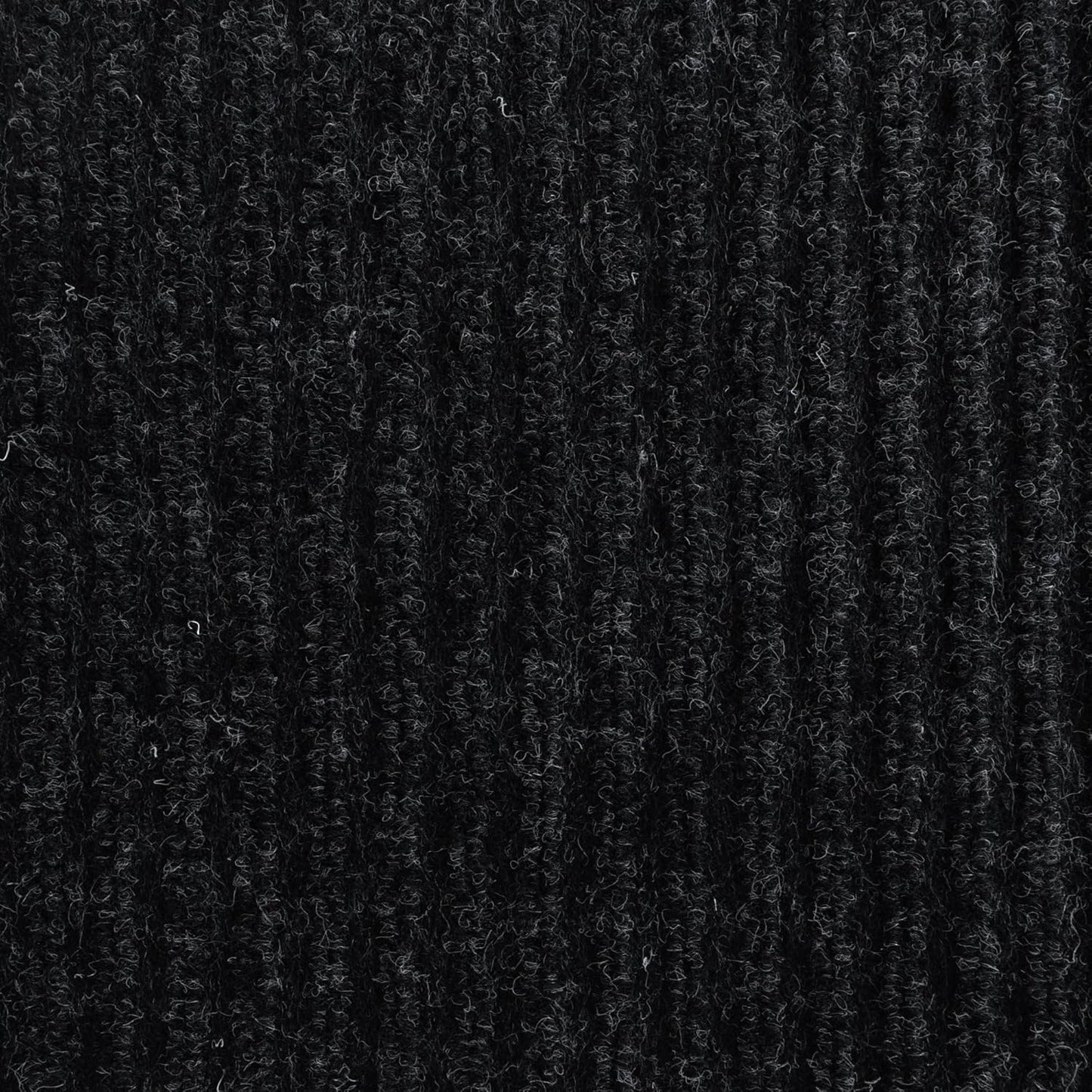 iCustomRug Spartan Weather Warrior Indoor/Outdoor Utility Ribbed Carpet Runner with Non-Slip Thermoplastic Rubber Backing, 3ft X 12ft in Black