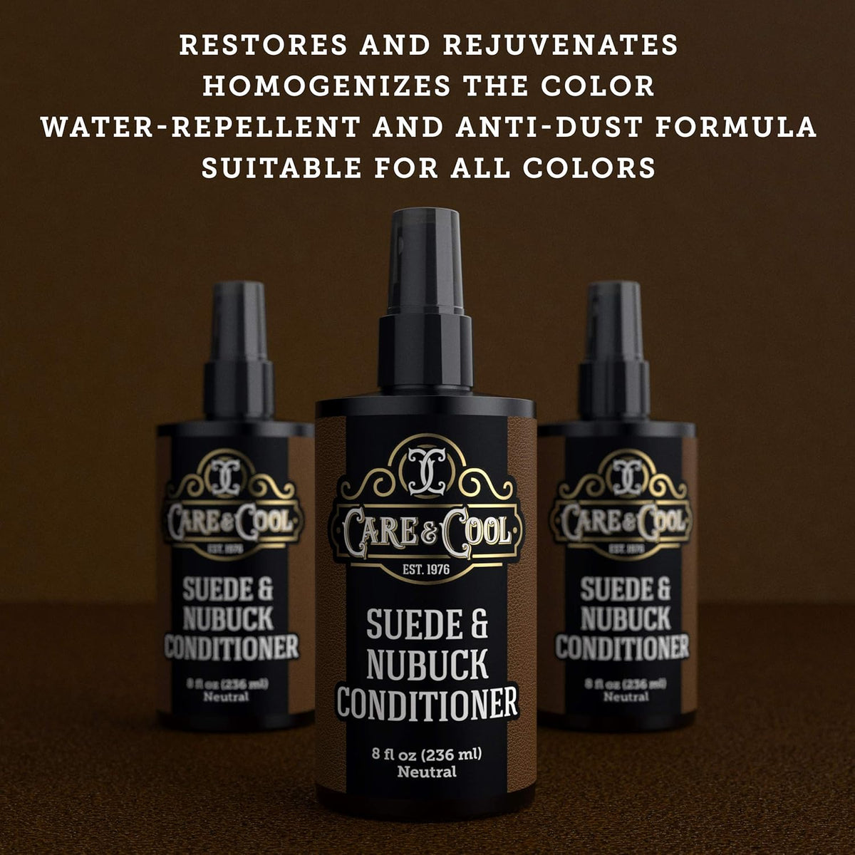 Care & Cool Suede and Nubuck Conditioner - Your Best Choice for Waterproofing and Protecting The Delicate Structure Against The Elements and Abrasive Impurities (16 Fl Oz)