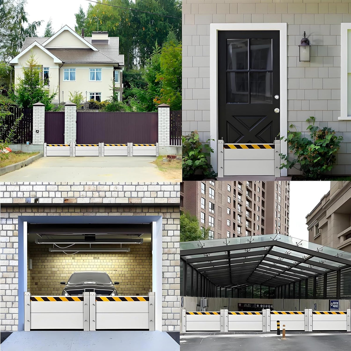 Flood Barriers for Home Exterior,Aluminum Alloy Outdoor Garage Doors Water Barriers for Flooding(H55Inch,L12.5FT)